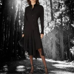 Koché Collective Asymmetrical‎ Black Witchy Whimsical Fairy Shirtdress US S